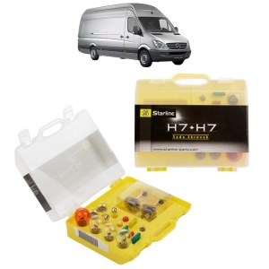 Kit trusa Set becuri H7 compatibila cu MERCEDES-BENZ SPRINTER 5-t Van (B906) din 2006-2018, bec far, semnalizare , pozitie, iluminare numar, frana, plafoniera, stop frana