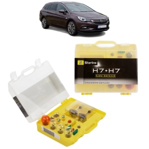 Kit trusa Set becuri H7 compatibila cu OPEL ASTRA K Estate Van din 2018-2021, bec far, semnalizare , pozitie, iluminare numar, frana, plafoniera, stop frana