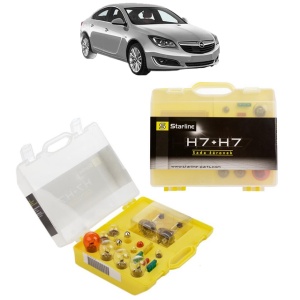 Kit trusa Set becuri H7 compatibila cu OPEL INSIGNIA A (G09) din 2008-2017, bec far, semnalizare , pozitie, iluminare numar, frana, plafoniera, stop frana
