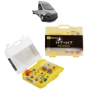 Kit trusa Set becuri H7 compatibila cu OPEL MOVANO C Platform/Chassis (U9) din 2021-2023, bec far, semnalizare , pozitie, iluminare numar, frana, plafoniera, stop frana