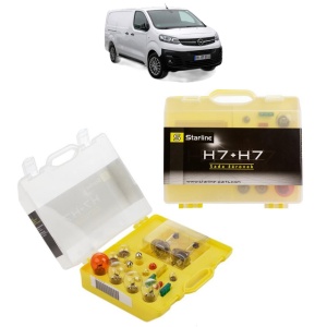 Kit trusa Set becuri H7 compatibila cu OPEL VIVARO C Platform Cabin (K0) din 2020-2025, bec far, semnalizare , pozitie, iluminare numar, frana, plafoniera, stop frana