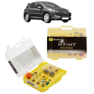 Kit trusa Set becuri H7 compatibila cu PEUGEOT 207 SW (WK_) din 2007-2013, bec far, semnalizare , pozitie, iluminare numar, frana, plafoniera, stop frana