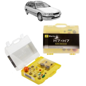 Kit trusa Set becuri H7 compatibila cu PEUGEOT 406 Break (8E/F) din 1996-2004, bec far, semnalizare , pozitie, iluminare numar, frana, plafoniera, stop frana