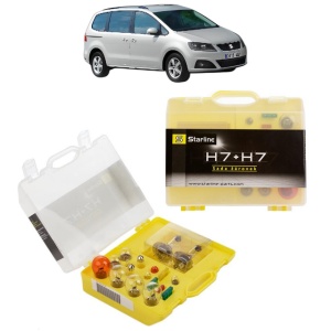 Kit trusa Set becuri H7 compatibila cu SEAT ALHAMBRA (710, 711) din 2010-2022, bec far, semnalizare , pozitie, iluminare numar, frana, plafoniera, stop frana
