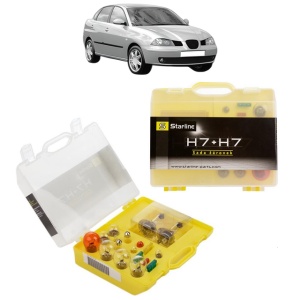 Kit trusa Set becuri H7 compatibila cu SEAT CORDOBA (6L2) din 2002-2009, bec far, semnalizare , pozitie, iluminare numar, frana, plafoniera, stop frana