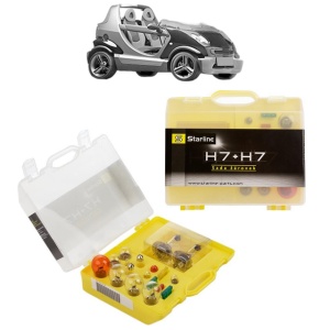 Kit trusa Set becuri H7 compatibila cu SMART CROSSBLADE (450) din 2002-2003, bec far, semnalizare , pozitie, iluminare numar, frana, plafoniera, stop frana