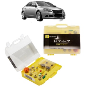 Kit trusa Set becuri H7 compatibila cu SUZUKI KIZASHI (FR) din 2010-2014, bec far, semnalizare , pozitie, iluminare numar, frana, plafoniera, stop frana - Img 1