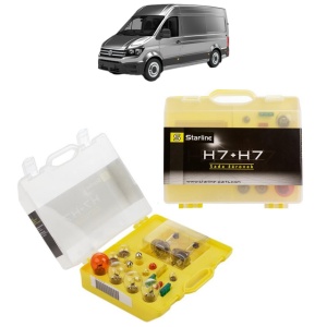 Kit trusa Set becuri H7 compatibila cu Volkswagen CRAFTER Van (SY_, SX_) din 2016-2024, bec far, semnalizare , pozitie, iluminare numar, frana, plafoniera, stop frana
