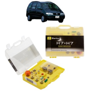 Kit trusa Set becuri H7 compatibila cu Volkswagen SHARAN Box Body/MPV (7M_) din 1996-2010, bec far, semnalizare , pozitie, iluminare numar, frana, plafoniera, stop frana