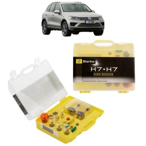 Kit trusa Set becuri H7 compatibila cu Volkswagen TOUAREG (7P5, 7P6) din 2010-2018, bec far, semnalizare , pozitie, iluminare numar, frana, plafoniera, stop frana