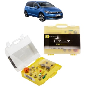 Kit trusa Set becuri H7 compatibila cu Volkswagen TOURAN Box Body/MPV (5T1) din 2015-2020, bec far, semnalizare , pozitie, iluminare numar, frana, plafoniera, stop frana