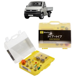 Kit trusa Set becuri H7 compatibila cu Volkswagen TRANSPORTER T5 Platform/Chassis (7JD, 7JE, 7JL, 7JY, 7JZ, 7F din 2003-2015, bec far, semnalizare , pozitie, iluminare numar, frana, plafoniera, stop frana
