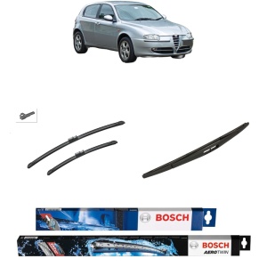 Set 3 stergatoare ALFA ROMEO 147 (937_) din 2000-2010, Bosch Aerotwin, din cauciuc siliconat rezistent
