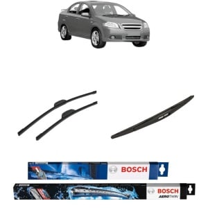 Set 3 stergatoare CHEVROLET AVEO / KALOS Saloon (T250, T255) din 2005-2013, Bosch Aerotwin Retrofit, din cauciuc siliconat rezistent
