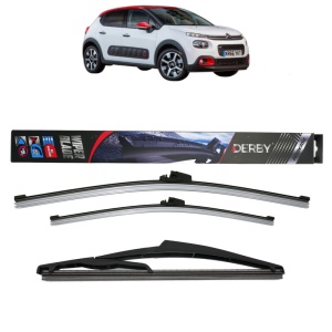 Set 3 stergatoare CITROEN C3 III (SX) din 2016-2018, Derby, din cauciuc siliconat rezistent