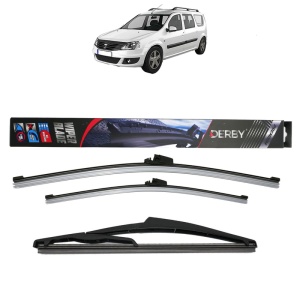 Set 3 stergatoare DACIA LOGAN MCV II din 2013-2019, Derby, din cauciuc siliconat rezistent