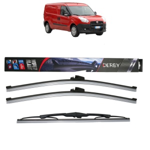 Set 3 stergatoare FIAT DOBLO Cargo (263_) din 2010-2023, Derby, din cauciuc siliconat rezistent