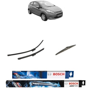 Set 3 stergatoare FORD FIESTA VI (CB1, CCN) din 2008-2018, Bosch Aerotwin, din cauciuc siliconat rezistent