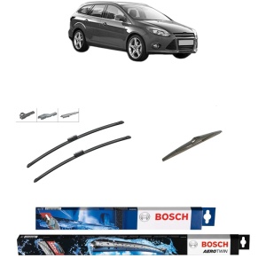 Set 3 stergatoare FORD FOCUS III Turnier din 2010-2020, Bosch Aerotwin Multi, din cauciuc siliconat rezistent