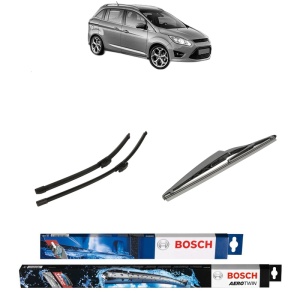 Set 3 stergatoare FORD GRAND C-MAX (DXA/CB7, DXA/CEU) din 2010-2019, Bosch Aerotwin, din cauciuc siliconat rezistent