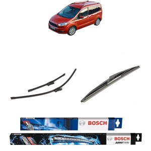 Set 3 stergatoare FORD TRANSIT COURIER B460 MPV din 2014-2023, Bosch Aerotwin, din cauciuc siliconat rezistent