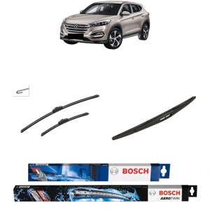 Set 3 stergatoare HYUNDAI TUCSON SUV Van (TLE) din 2015-2020, Bosch Aerotwin Retrofit, din cauciuc siliconat rezistent