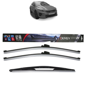 Set 3 stergatoare KIA XCEED (CD) din 2019-2025, Derby, din cauciuc siliconat rezistent