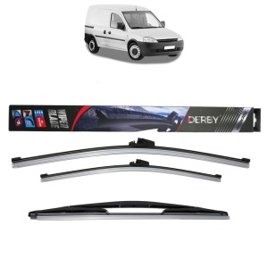 Set 3 stergatoare OPEL COMBO Box Body/MPV din 2001-2012, Derby, din cauciuc siliconat rezistent - Img 1