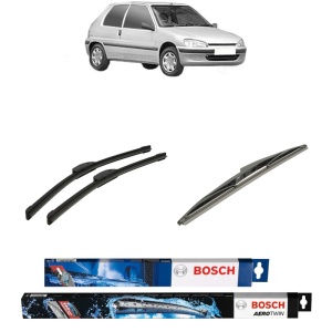 Set 3 stergatoare PEUGEOT 106 II (1A_, 1C_) din 1996-2004, Bosch Aerotwin Retrofit, din cauciuc siliconat rezistent