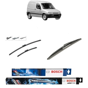 Set 3 stergatoare PEUGEOT PARTNER Box Body/MPV (5_, G_) din 1996-2015, Bosch Aerotwin Multi, din cauciuc siliconat rezistent