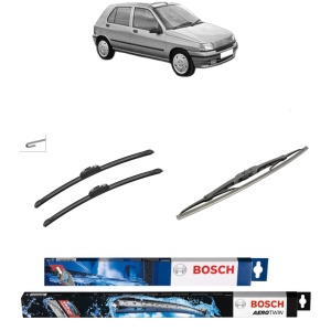 Set 3 stergatoare RENAULT CLIO I (B/C57_, 5/357_) din 1990-1999, Bosch Aerotwin Retrofit, din cauciuc siliconat rezistent