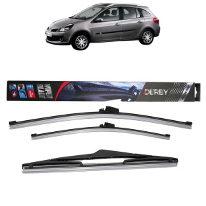 Set 3 stergatoare RENAULT CLIO III Grandtour (KR0/1_) din 2007-2014, Derby, din cauciuc siliconat rezistent