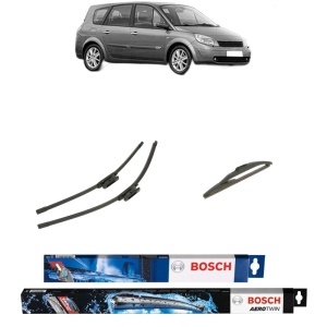 Set 3 stergatoare RENAULT GRAND SCENIC II (JM0/1_) din 2004-2009, Bosch Aerotwin, din cauciuc siliconat rezistent
