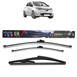 Set 3 stergatoare RENAULT ZOE (BFM_) din 2012-2019, Derby, din cauciuc siliconat rezistent