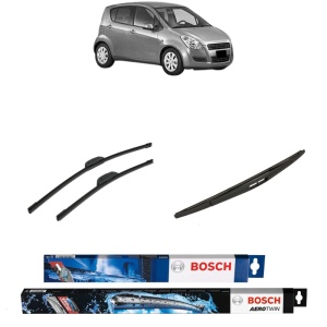 Set 3 stergatoare SUZUKI SPLASH (EX) din 2008-2012, Bosch Aerotwin Retrofit, din cauciuc siliconat rezistent