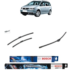 Set 3 stergatoare VOLKSWAGEN TOURAN (1T1, 1T2) din 2003-2010, Bosch Aerotwin, din cauciuc siliconat rezistent