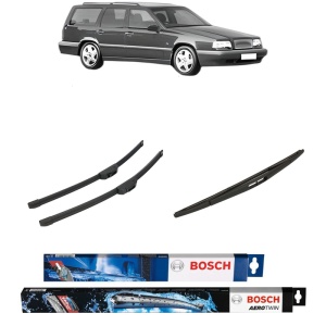 Set 3 stergatoare VOLVO 850 Estate (855) din 1992-1997, Bosch Aerotwin Retrofit, din cauciuc siliconat rezistent