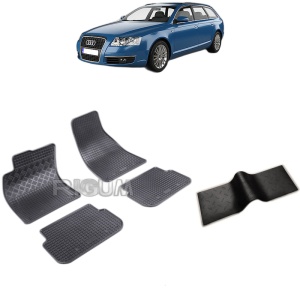 Set 5 covorase auto AUDI A6 C6 din 2004 - 03.2006, cu covoras tunel median, Caroserie COMBI