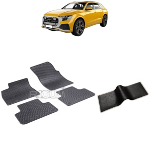 Set 5 covorase auto AUDI Q8 4M din 07.2018 - 2026, cu covoras tunel median, Caroserie SUV