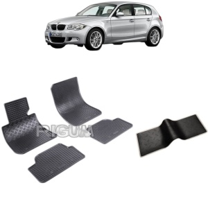 Set 5 covorase auto BMW SERIA 1 E87 din 09.2004 - 2011, cu covoras tunel median, Caroserie HATCHBACK 5 USI