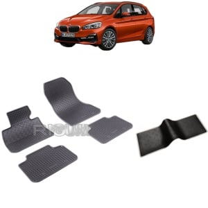 Set 5 covorase auto BMW SERIA 2 F45 din 09.2014 - 10.2021, cu covoras tunel median, Caroserie VAN