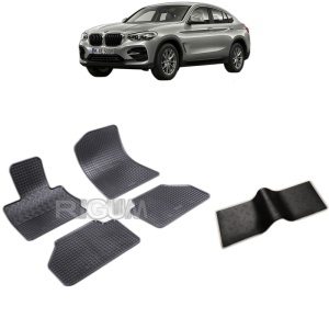 Set 5 covorase auto BMW X4 F26 din 07.2014 - 03.2018, cu covoras tunel median, Caroserie SUV