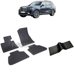 Set 5 covorase auto BMW X7 G07 FABRICATIE 03.2019 - 2026, cu covoras tunel median, Caroserie SUV