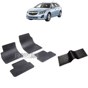 Set 5 covorase auto CHEVROLET CRUZE din 09.2012 - 2016, cu covoras tunel median, Caroserie COMBI