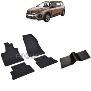 Set 5 covorase auto DACIA JOGGER din 2022 - 2026, cu covoras tunel median, Caroserie COMBI