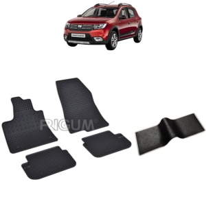 Set 5 covorase auto DACIA SANDERO STEPWAY SANDERO III STEPWAY din 01.2021 - 2026, cu covoras tunel median, Caroserie HATCHBACK