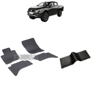 Set 5 covorase auto FIAT FULLBACK din 2015 - 2019, cu covoras tunel median, Caroserie PICK-UP