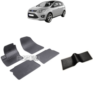 Set 5 covorase auto FORD C-MAX I din 2003 - 10.2010, cu covoras tunel median, Caroserie VAN