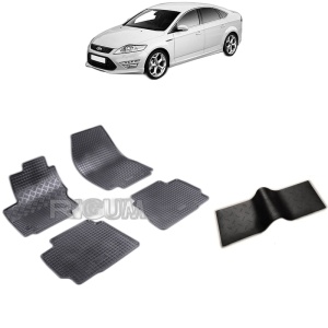 Set 5 covorase auto FORD MONDEO IV din 09.2007 - 12.2014, cu covoras tunel median, Caroserie SEDAN