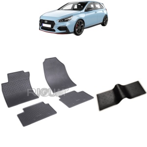 Set 5 covorase auto HYUNDAI I30 III din 02.2017 - 2026, cu covoras tunel median, Caroserie HATCHBACK